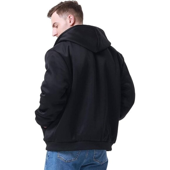 ❤️ Hoodies  for Men Full Zip Up Fleece Jackets Heavyweight Sweatershirts - Picture 3 of 6